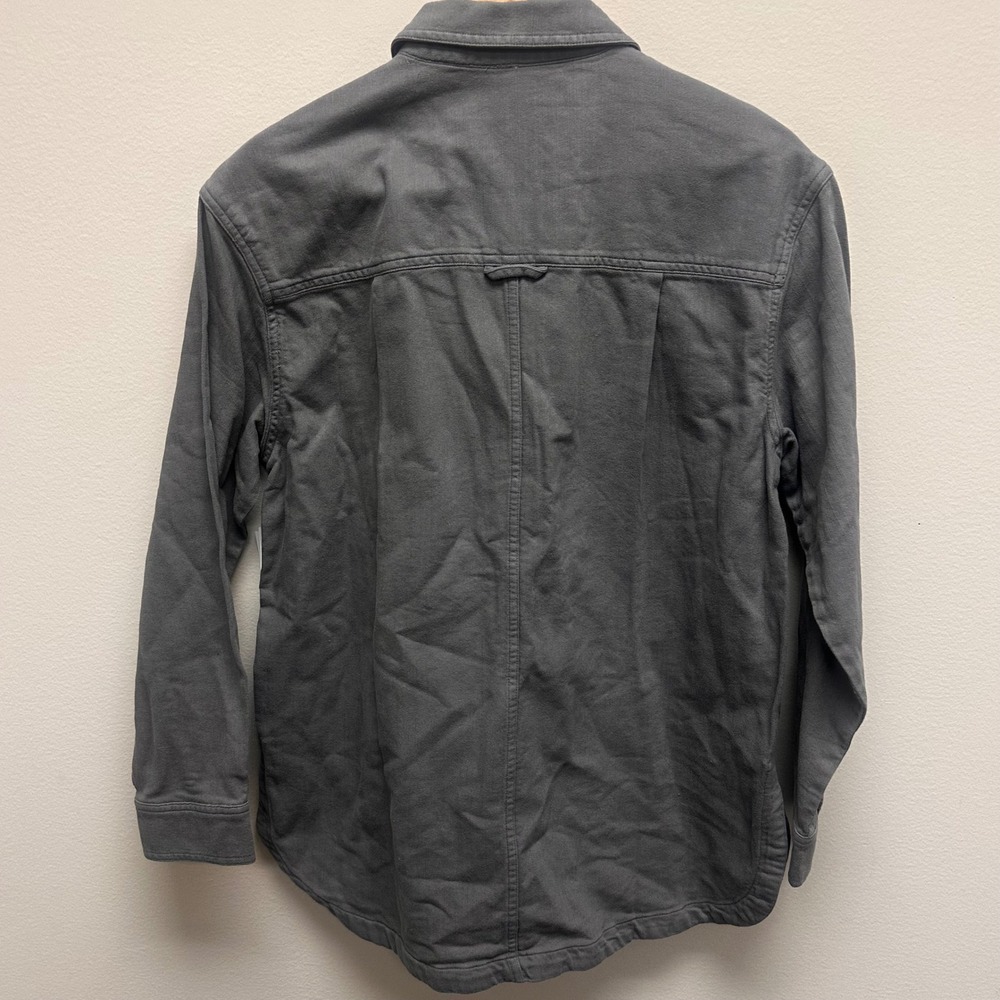 BP Nordstrom Grey Pearl Long Sleeve Shirt Womens XS Button Up Top Thick Warm NWT - Picture 3 of 8